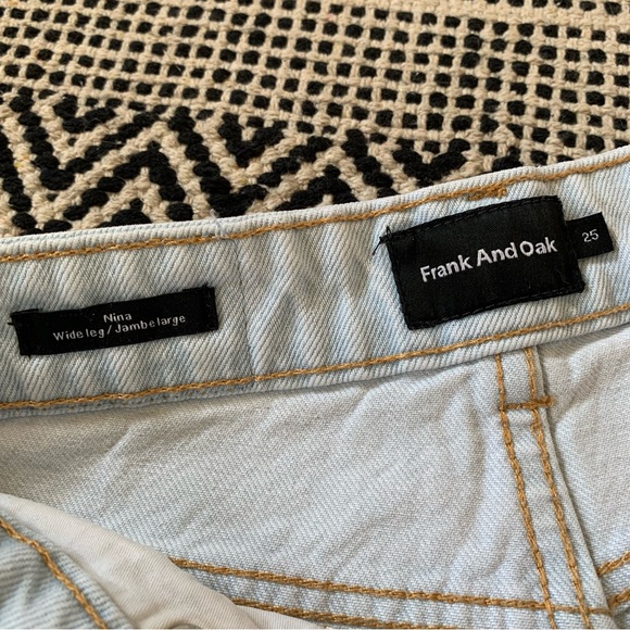 Frank and Oak Nina Wide Leg Cropped Jeans size 25 - Picture 8 of 10